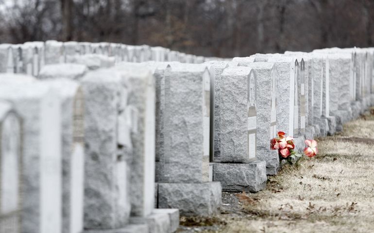 Headstones inside the Gate of Heaven Cemetery in East Hanover, New Jersey (RNS/The Star-Ledger/Courtesy of Aristide Economopoulos) Headstones inside the Gate of Heaven Cemetery in East Hanover, New Jersey (RNS/The Star-Ledger/Courtesy of Aristide Economopoulos)