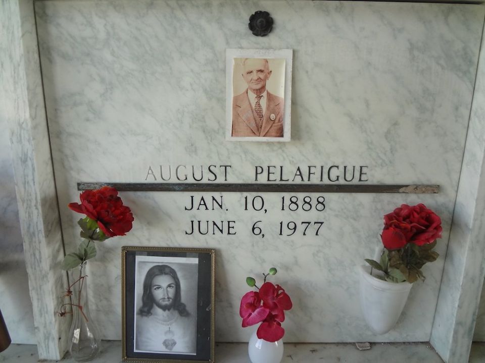 The gravesite of Auguste Robert "Nonco" Pelafigue is seen in this undated photo. Pelafigue, a sainthood candidate who has the title "Servant of God," is known for his decades of ministry in the League of Sacred Heart, Apostleship of Prayer, which is now c