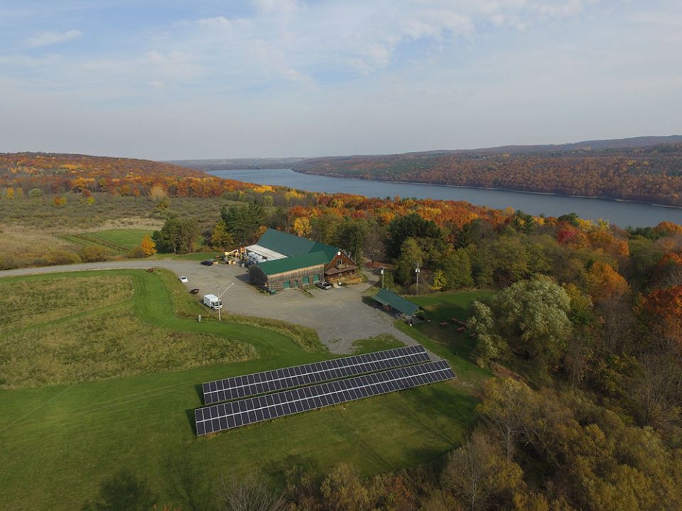 In recent years, O-Neh-Da Vineyard, which runs on solar power, expanded its business in New York's Finger Lakes region to offer table wines, welcome campers and host events. (Courtesy of O-Neh-Da Vineyard)