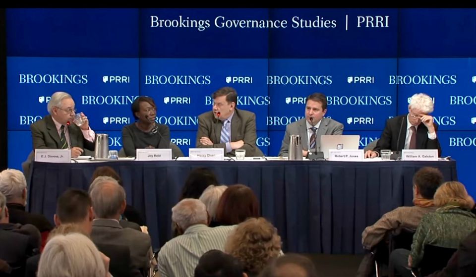 A panel presented by Public Religion Research Institute and the Brookings Institution in Washington, D.C., Dec. 5 discusses "What does it mean to be Republican under Trump?" (YouTube/Brookings Institution) A panel presented by Public Religion Research Institute and the Brookings Institution in Washington, D.C., Dec. 5 discusses "What does it mean to be Republican under Trump?" (YouTube/Brookings Institution)