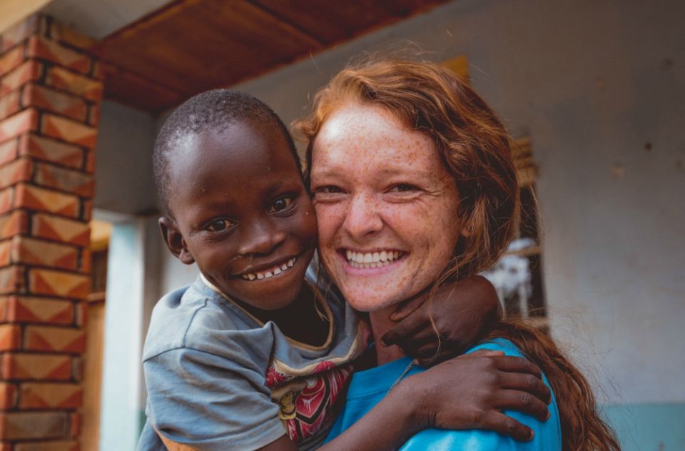 Rannah Evetts, founder of the St. Francis de Sales School for the Deaf in Uganda, enjoys a moment with one of her students. (Courtesy of St. Francis School for the Deaf) Rannah Evetts, founder of the St. Francis de Sales School for the Deaf in Uganda, enjoys a moment with one of her students. (Courtesy of St. Francis School for the Deaf)