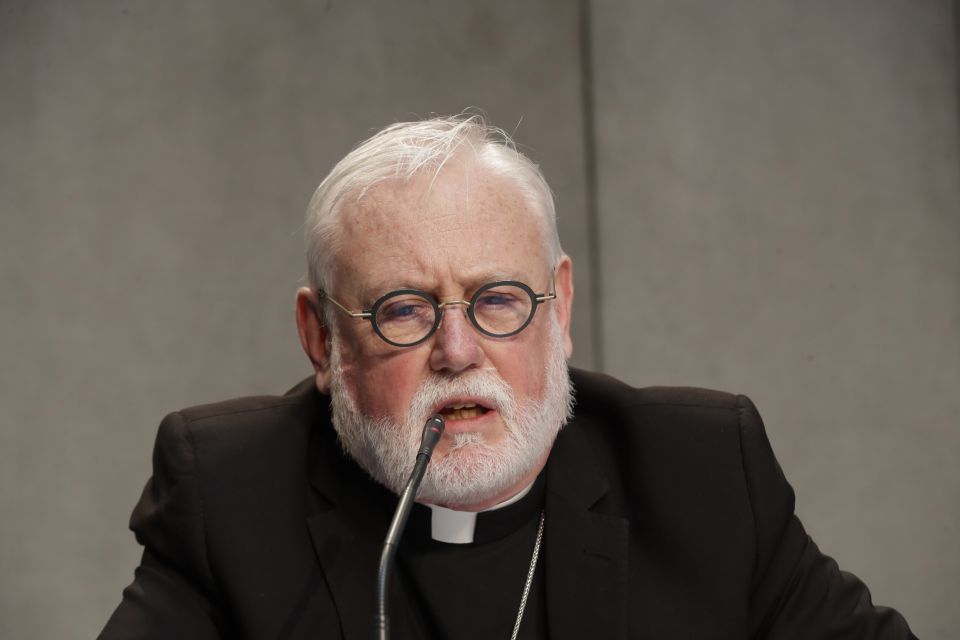 Vatican Secretary of State Paul Richard Gallagher speaks during a press conference, June 18, 2020. (AP Photo/Alessandra Tarantino, File) Vatican Secretary of State Paul Richard Gallagher speaks during a press conference, June 18, 2020. (AP Photo/Alessandra Tarantino, File)