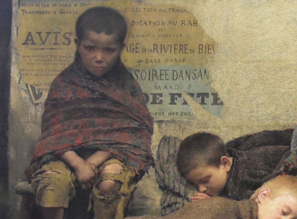 Detail from "Homeless," an 1883 painting by Fernand Pelez (Wikimedia Commons) Detail from "Homeless," an 1883 painting by Fernand Pelez (Wikimedia Commons)