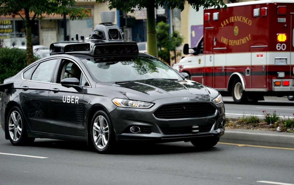 An Uber autonomous vehicle prototype is spotted in San Francisco in November 2016. (Wikimedia Commons/Dllu) An Uber autonomous vehicle prototype is spotted in San Francisco in November 2016. (Wikimedia Commons/Dllu)