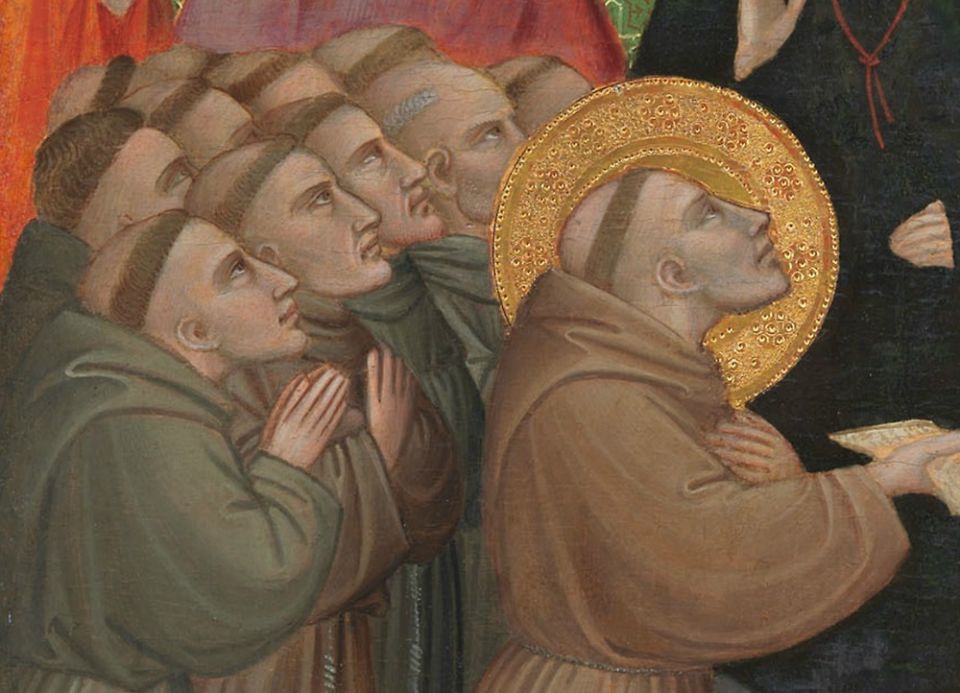 "St. Francis before the Pope" (1390-1400, detail) by Spinello Aretino (Art Institute of Chicago)