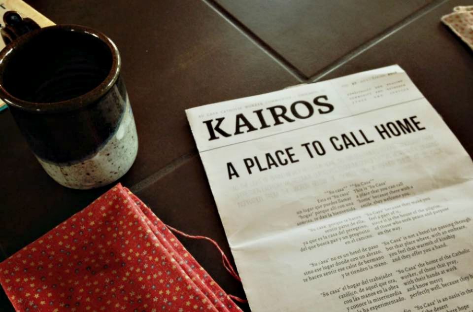A copy of the Kairos newsletter for Su Casa Catholic Worker house in Chicago (Courtesy of Su Casa Catholic Worker/Steven Fisher) A copy of the Kairos newsletter for Su Casa Catholic Worker house in Chicago (Courtesy of Su Casa Catholic Worker/Steven Fisher)