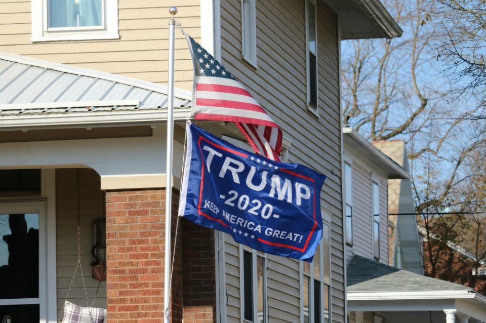 A Trump flag flies in Logan, Ohio. (Wikimedia Commons/Dan Keck)