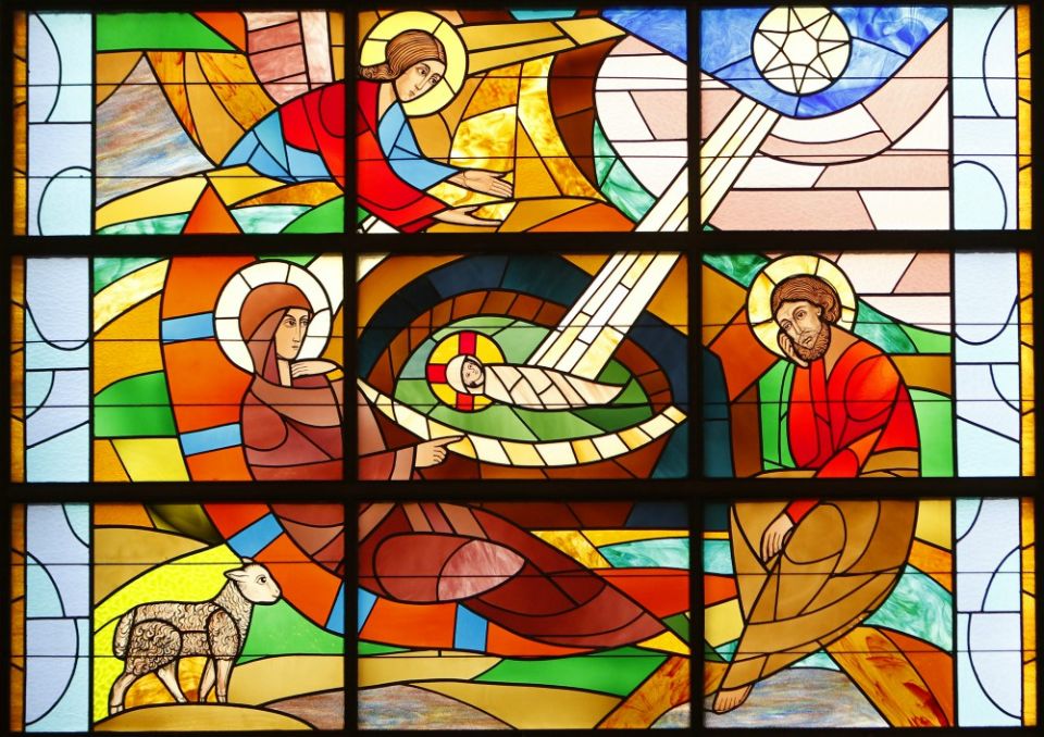 The Nativity is depicted in a stained-glass window at St. George Ukrainian Catholic Church in New York City. (CNS/Gregory A. Shemitz) The Nativity is depicted in a stained-glass window at St. George Ukrainian Catholic Church in New York City. (CNS/Gregory A. Shemitz)