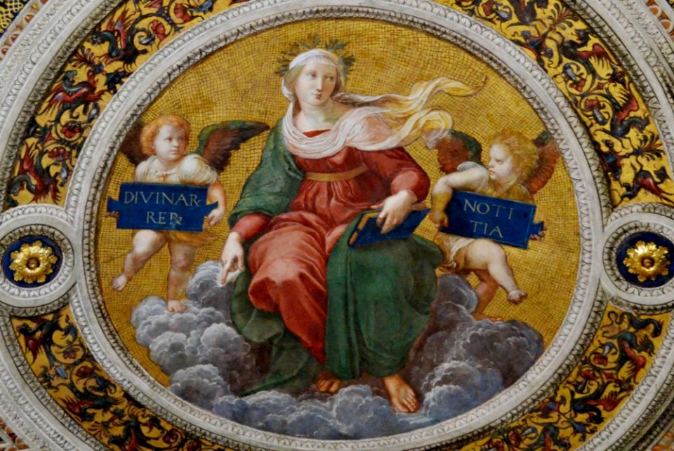 An allegorical figure of theology by Raphael in 1511, seen at the Vatican Museums (Wikimedia Commons/Darafsh) An allegorical figure of theology by Raphael in 1511, seen at the Vatican Museums (Wikimedia Commons/Darafsh)