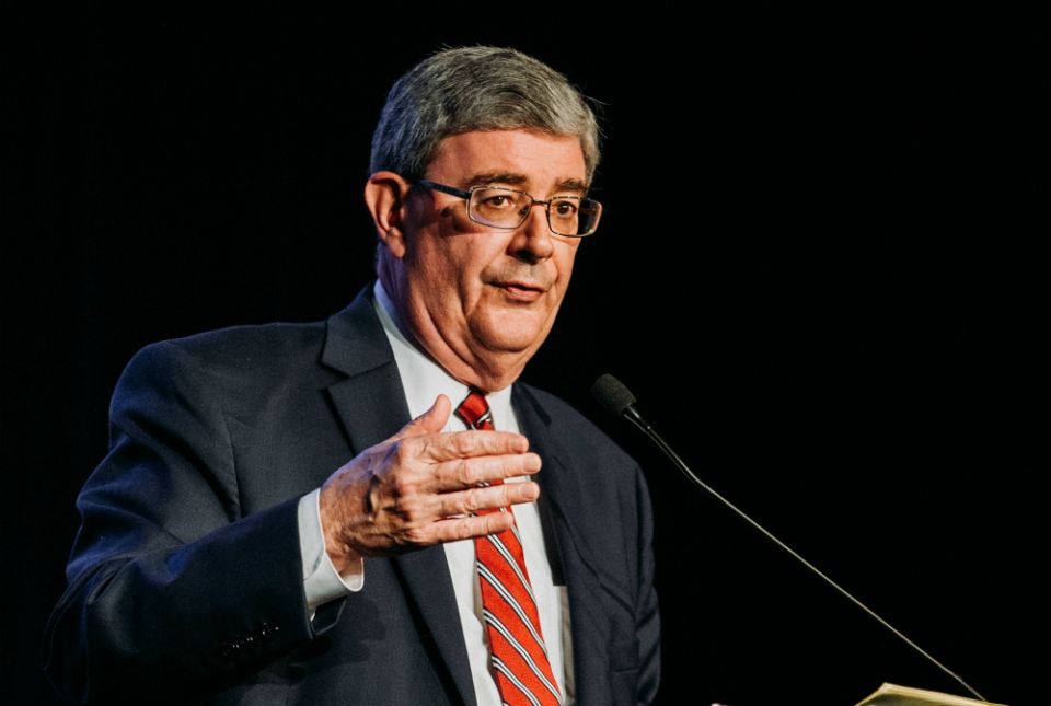 George Weigel speaks July 25, 2019, at the Napa Institute's annual Summer Conference in California. (CNS/Courtesy of Napa Institute)