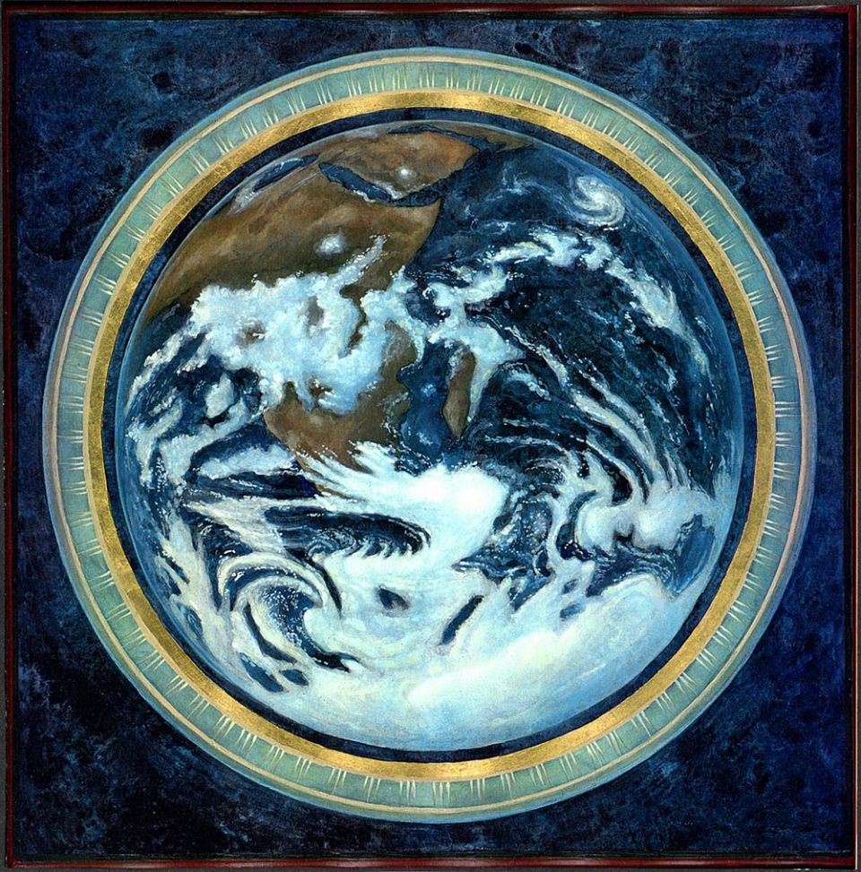 "The Earthly Paradise: Icon of the Third Millennium," Angela Manno, 2000, egg tempera and gold leaf on wood (Courtesy of the artist) "The Earthly Paradise: Icon of the Third Millennium," Angela Manno, 2000, egg tempera and gold leaf on wood (Courtesy of the artist)