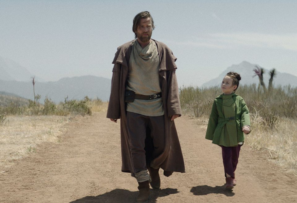 Obi-Wan Kenobi (Ewan McGregor) and Princess Leia Organa (Vivien Lyra Blair) in Lucasfilm's "Obi-Wan Kenobi," exclusively on Disney+. (© 2022 Lucasfilm Ltd. & ™) Obi-Wan Kenobi (Ewan McGregor) and Princess Leia Organa (Vivien Lyra Blair) in Lucasfilm's "Obi-Wan Kenobi," exclusively on Disney+. (© 2022 Lucasfilm Ltd. & ™)