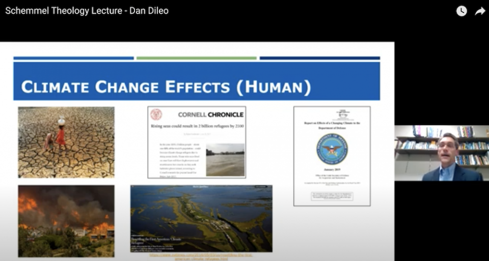 screenshot of climate change presentation on YouTube