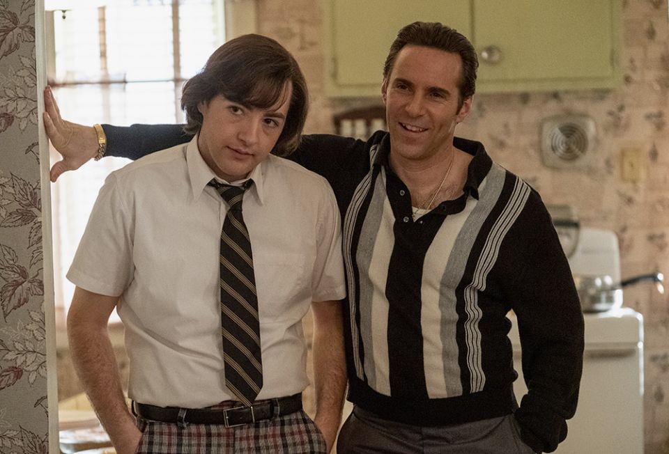 Michael Gandolfini, left, as Tony Soprano and Alessandro Nivola as Dickie Moltisanti in "The Many Saints of Newark" (HBO Max)