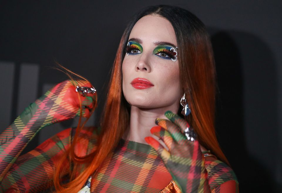 Singer Halsey (Ashley Nicolette Frangipane) arrives at the Flip Grand Launch Event at Avalon Hollywood on Dec. 9, 2021, in Hollywood, Los Angeles, California. (Newscom/Sipa USA/Image Press Agency/Xavier Collin) Singer Halsey (Ashley Nicolette Frangipane) arrives at the Flip Grand Launch Event at Avalon Hollywood on Dec. 9, 2021, in Hollywood, Los Angeles, California. (Newscom/Sipa USA/Image Press Agency/Xavier Collin)