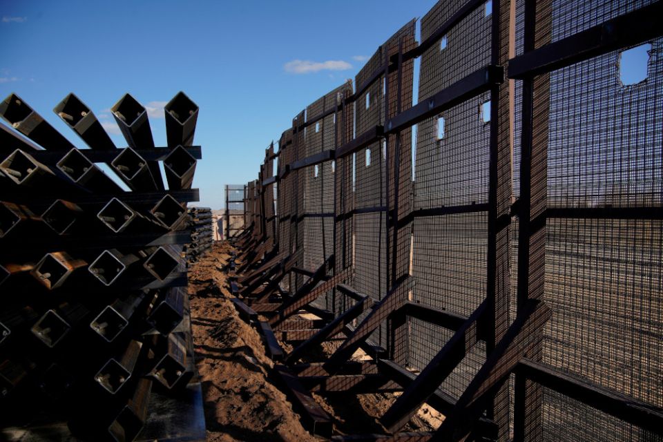 A border wall construction site is seen mostly abandoned Jan. 22 in Sunland Park, New Mexico, after President Joe Biden signed an executive order halting construction of the U.S.-Mexico border wall. (CNS/Reuters/Paul Ratje)
