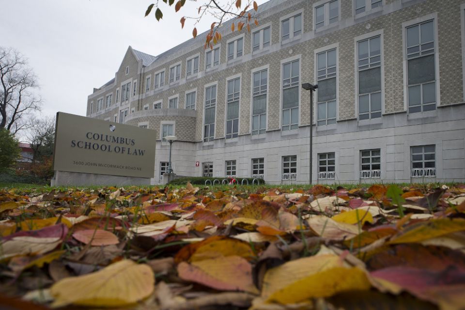 The Catholic University of America's Columbus School of Law in Washington is seen Nov. 13, 2020. (CNS/Tyler Orsburn)