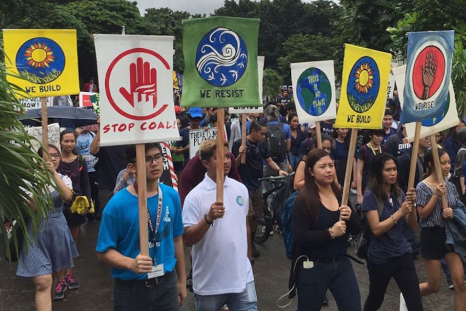 Youth climate activists in Manila, Philippines, were among 4 million people worldwide who participated in the Global Climate Strike in September 2019. (CNS/Courtesy of Global Catholic Climate Movement)