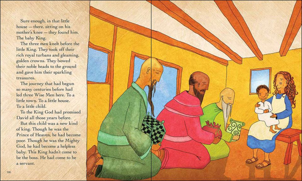 Illustration of the three wise men in “The Jesus Storybook Bible” by Sally Lloyd-Jones. (Courtesy image)