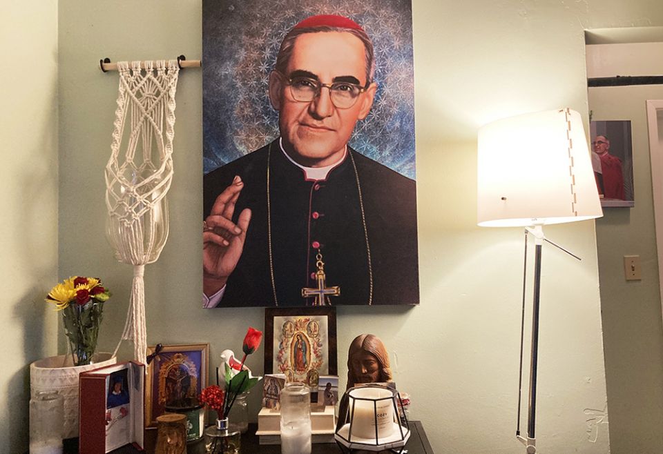 An image of St. Oscar Romero hangs on José Ortiz’s living room wall. (RNS photo/Alejandra Molina) An image of St. Oscar Romero hangs on José Ortiz’s living room wall. (RNS photo/Alejandra Molina)