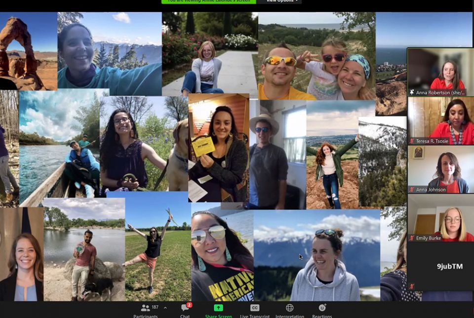 Young adult group "We know that action is possible. And we want to take it. We might just not fully know how," said Anna Johnson, a leader of the young adult breakout session at the "Laudato Si' and the U.S. Catholic Church" conference on July 15. (NCR screenshot)