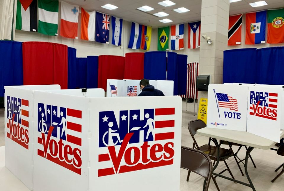 Voting begins at 6 a.m. in Nashua, New Hampshire, on Feb. 11. (Newscom/ZUMA Wire/Sue Dorfman)