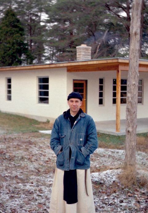 Trappist Fr. Thomas Merton in an updated photo at the hermitage at Gethsemani Abbey (CNS/Merton Legacy Trust and the Thomas Merton Center at Bellarmine University)