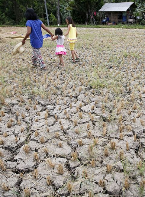 A woman and children walk through a drought-stricken rice field in Cebu, Philippines in April 2016. (CNS/Reuters/Jay Rommel Labra) A woman and children walk through a drought-stricken rice field in Cebu, Philippines in April 2016. (CNS/Reuters/Jay Rommel Labra)