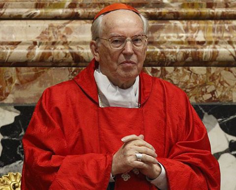 Cardinal Giovanni Battista Re, vice dean of the College of Cardinals, in a 2019 photo (CNS/Paul Haring) Cardinal Giovanni Battista Re, vice dean of the College of Cardinals, in a 2019 photo (CNS/Paul Haring)