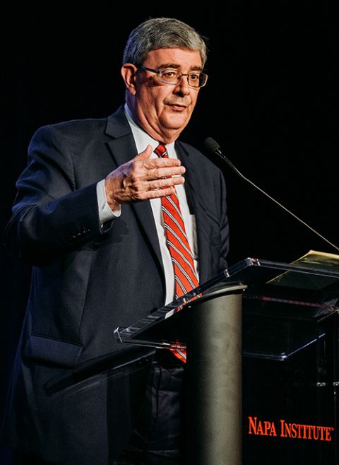 George Weigel speaks July 25, 2019, at the Napa Institute's annual Summer Conference in California. (CNS/Courtesy of Napa Institute) George Weigel speaks July 25, 2019, at the Napa Institute's annual Summer Conference in California. (CNS/Courtesy of Napa Institute)