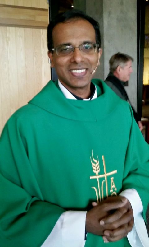 Fr. Jose Thomas Mudakodiyil, pastor of St. Francis of Assisi Church in Bend, Oregon (NCR photo/Peter Feuerherd)