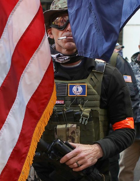 Gun rights advocates attend a rally in Richmond, Virginia, Jan. 20, protesting plans by the state's Democratic leadership to pass gun-control legislation. (CNS/Reuters/Jim Urquhart) Gun rights advocates attend a rally in Richmond, Virginia, Jan. 20, protesting plans by the state's Democratic leadership to pass gun-control legislation. (CNS/Reuters/Jim Urquhart)