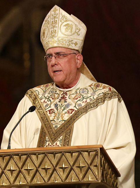 Archbishop Joseph F. Naumann of Kansas City, Kansas, chairman of the U.S. bishops' Committee on Pro-Life Activities, is pictured Jan. 17, 2019. (CNS/Gregory A. Shemitz)