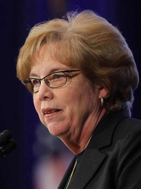 Dominican Sr. Donna Markham, president and CEO of Catholic Charities USA, speaks during the fall general assembly of the U.S. Conference of Catholic Bishops Nov. 13, 2019, in Baltimore. (CNS/Bob Roller) Dominican Sr. Donna Markham, president and CEO of Catholic Charities USA, speaks during the fall general assembly of the U.S. Conference of Catholic Bishops Nov. 13, 2019, in Baltimore. (CNS/Bob Roller)