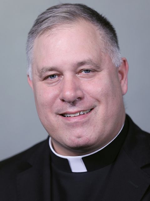 Msgr. Jeffrey Burrill Msgr. Jeffrey Burrill, a priest of the Diocese of La Crosse, Wisconsin, is seen in this 2018 file photo. (CNS/Bob Roller)