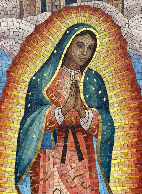 Our Lady of Guadalupe mosaic, St. Juan Diego Catholic Church, Pasadena, Texas (CNS/Texas Catholic Herald/James Ramos)