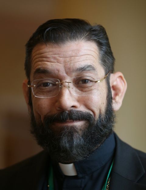 Bishop Daniel Flores of Brownsville, Texas, is seen in this June 13, 2019, file photo. (CNS photo/Bob Roller)