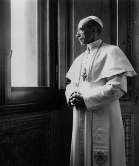 Pope Pius XII, who led the Catholic Church from 1939 to 1958, is pictured in this undated photo at the Vatican. (CNS/Vatican Media)