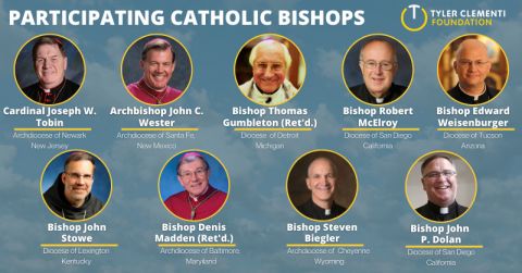 A graphic shows the signatories of "God Is on Your Side: A Statement from Catholic Bishops on Protecting LGBT Youth" as of Jan. 25. (Tyler Clementi Foundation)