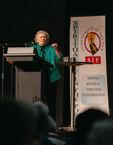Benedictine Sr. Joan Chittister speaks in Sydney on May 31. (Courtesy of Catalyst for Renewal/Darcie Collington)