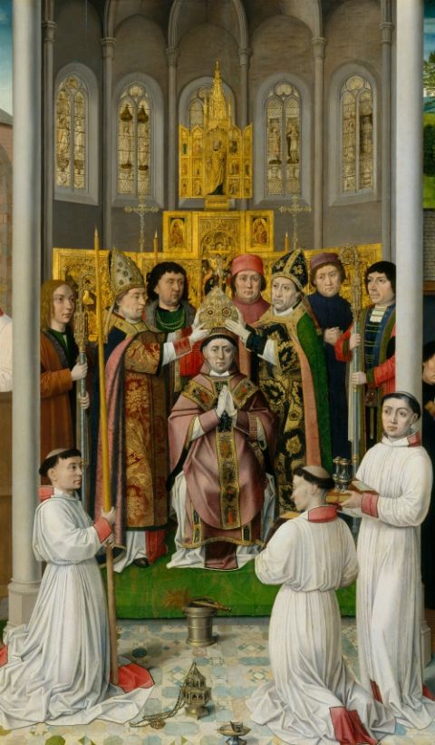"Scenes from the Life of St. Augustine of Hippo" (circa 1490, detail) by Master of St. Augustine (Metropolitan Museum of Art) "Scenes from the Life of St. Augustine of Hippo" (circa 1490, detail) by Master of St. Augustine (Metropolitan Museum of Art)