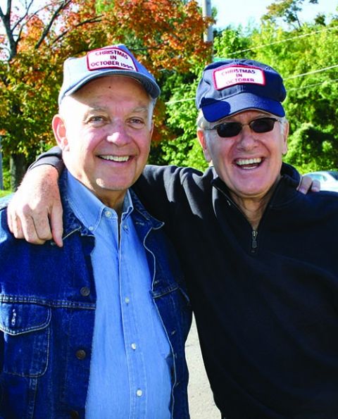 Dick Miller, left, with John McMeel (Courtesy of Steve Miller and Andrews McMeel Universal)