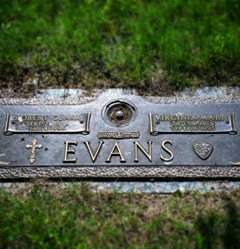 My grandparents' grave at Highland Memory Gardens in Madison, Wisconsin (Mark Piper)