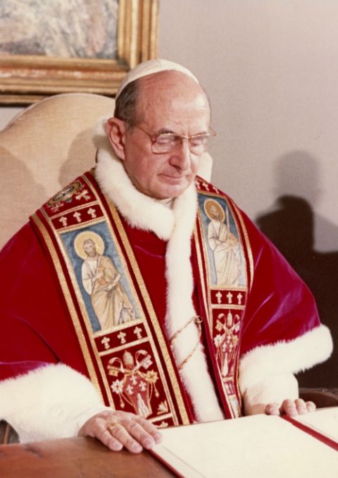 Pope Paul VI at the Vatican on June 29, 1968 (CNS)