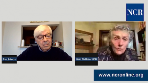 Tom Roberts and Benedictine Sr. Joan Chittister during the NCR Facebook Live discussion Nov. 3 (NCR screenshot) Tom Roberts and Benedictine Sr. Joan Chittister during the NCR Facebook Live discussion Nov. 3 (NCR screenshot)