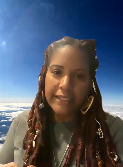 Dannielle Brown speaks during a Oct. 5 Facebook Live conversation hosted by the Abolitionist Law Center. (NCR Screenshot)
