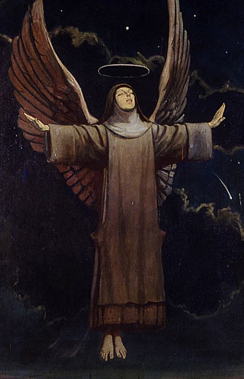 A painting in a church depicts St. Christina the Astonishing. (Wikimedia Commons/Patrick3Lopez) A painting in a church depicts St. Christina the Astonishing. (Wikimedia Commons/Patrick3Lopez)