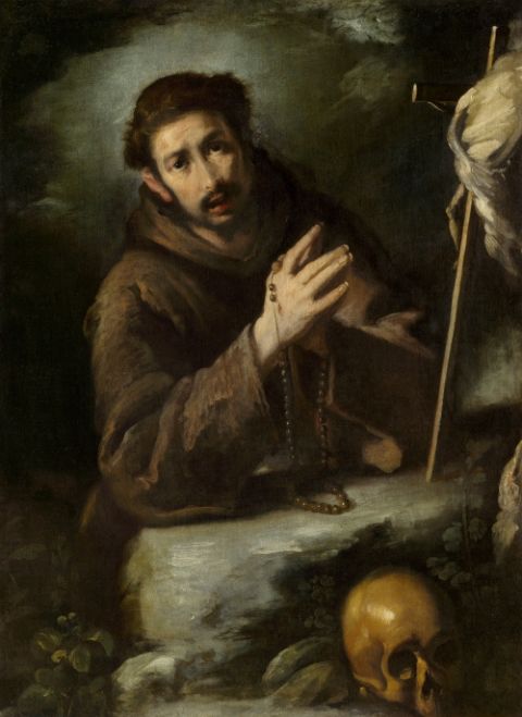 "St. Francis in Prayer," a 17th-century oil on canvas painting by Bernardo Strozzi (CNS/Courtesy of National Gallery of Art)
