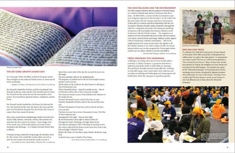 Pages on the Sikh perspective of the Earth from "Faith for Earth: A Call for Action"; click to enlarge (Provided photo)