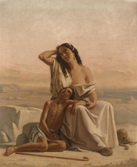 "Hagar And Ishmael in the Desert" (1851) by Luigi Alois Gillarduzzi (Artvee)
